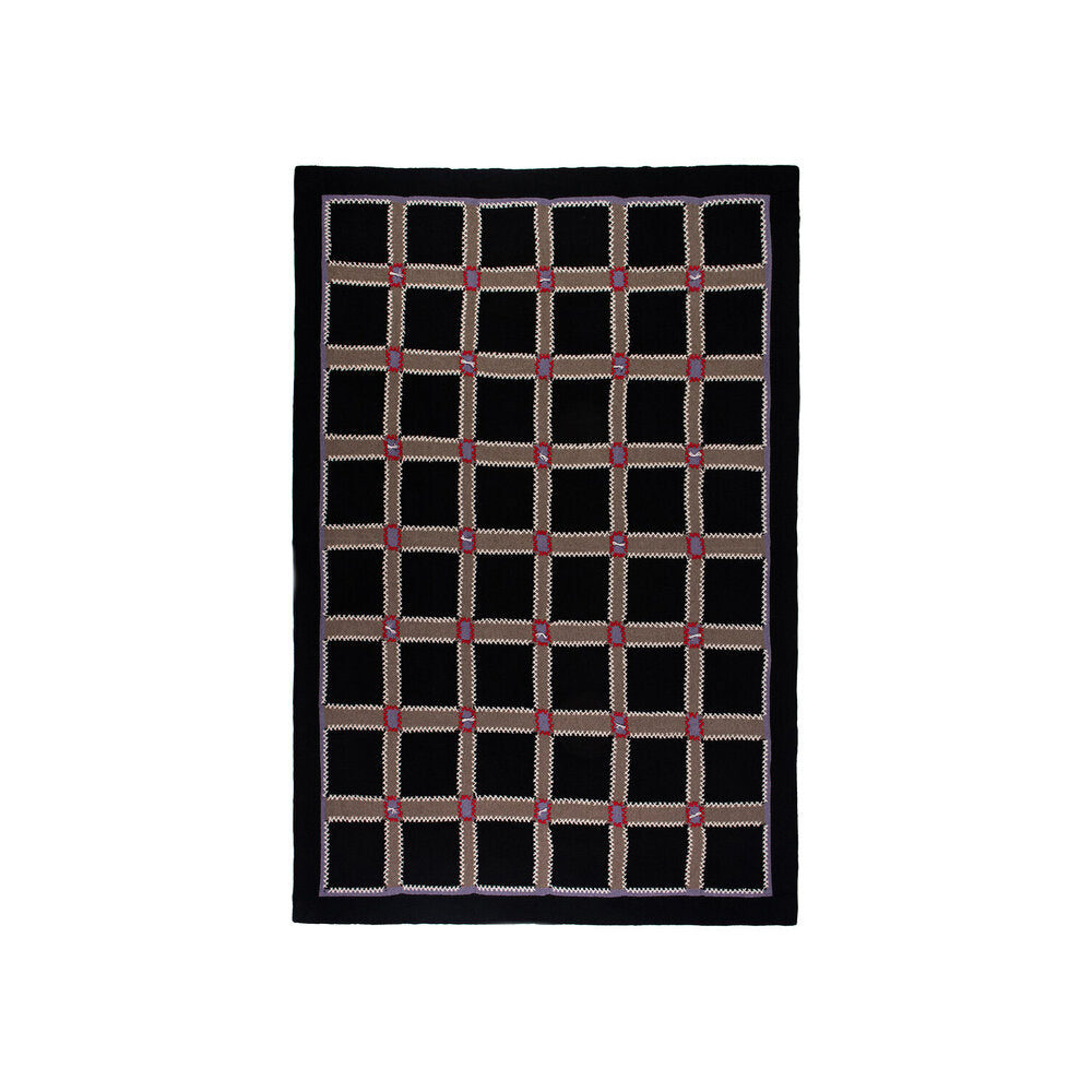 Embroidered Patchwork Cashmere Quilt