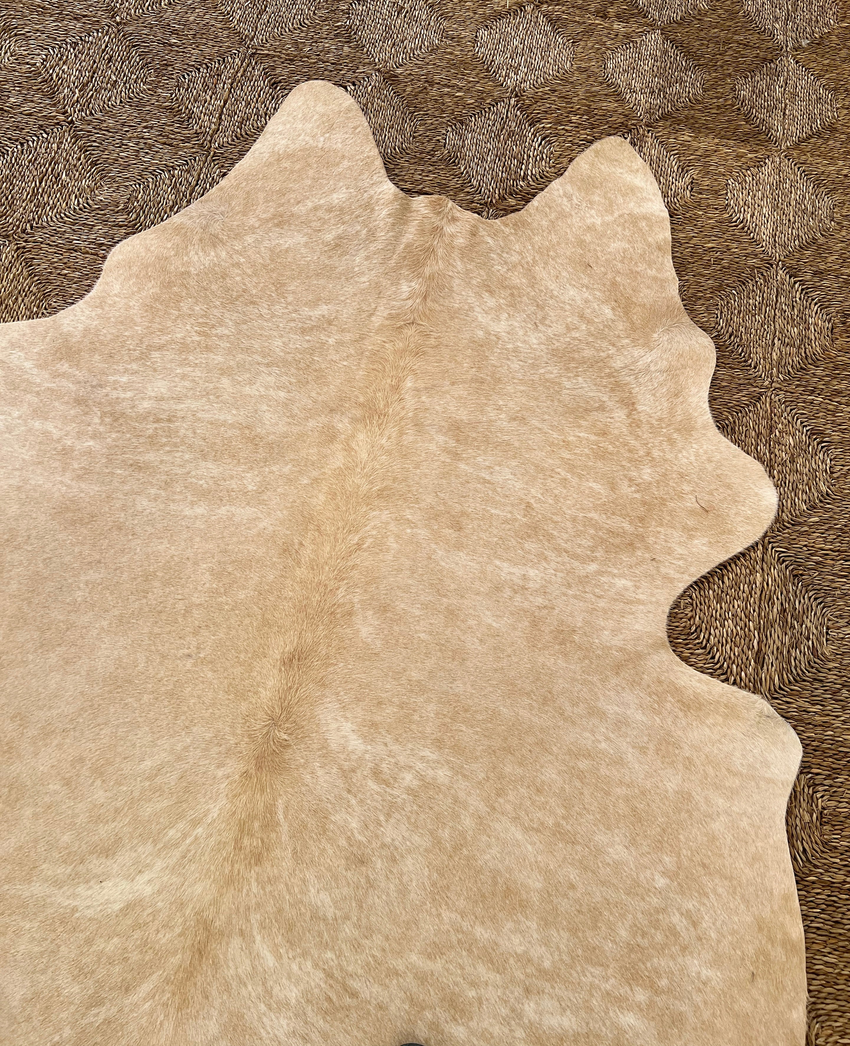 Brazilian Cowhide Rug, Palomino, No. 9