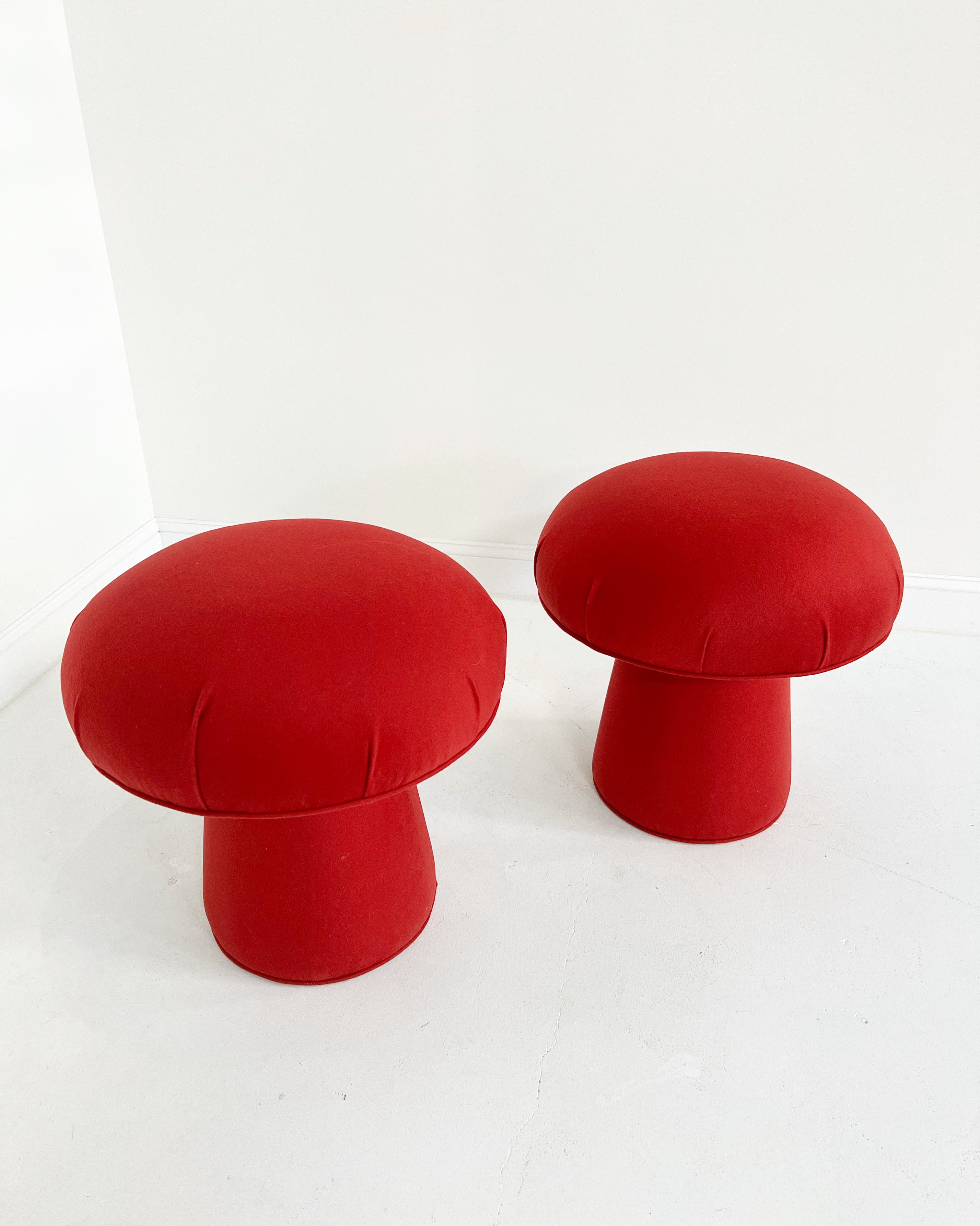 The Forsyth Mushroom Pouf in Loro Piana Cashmere