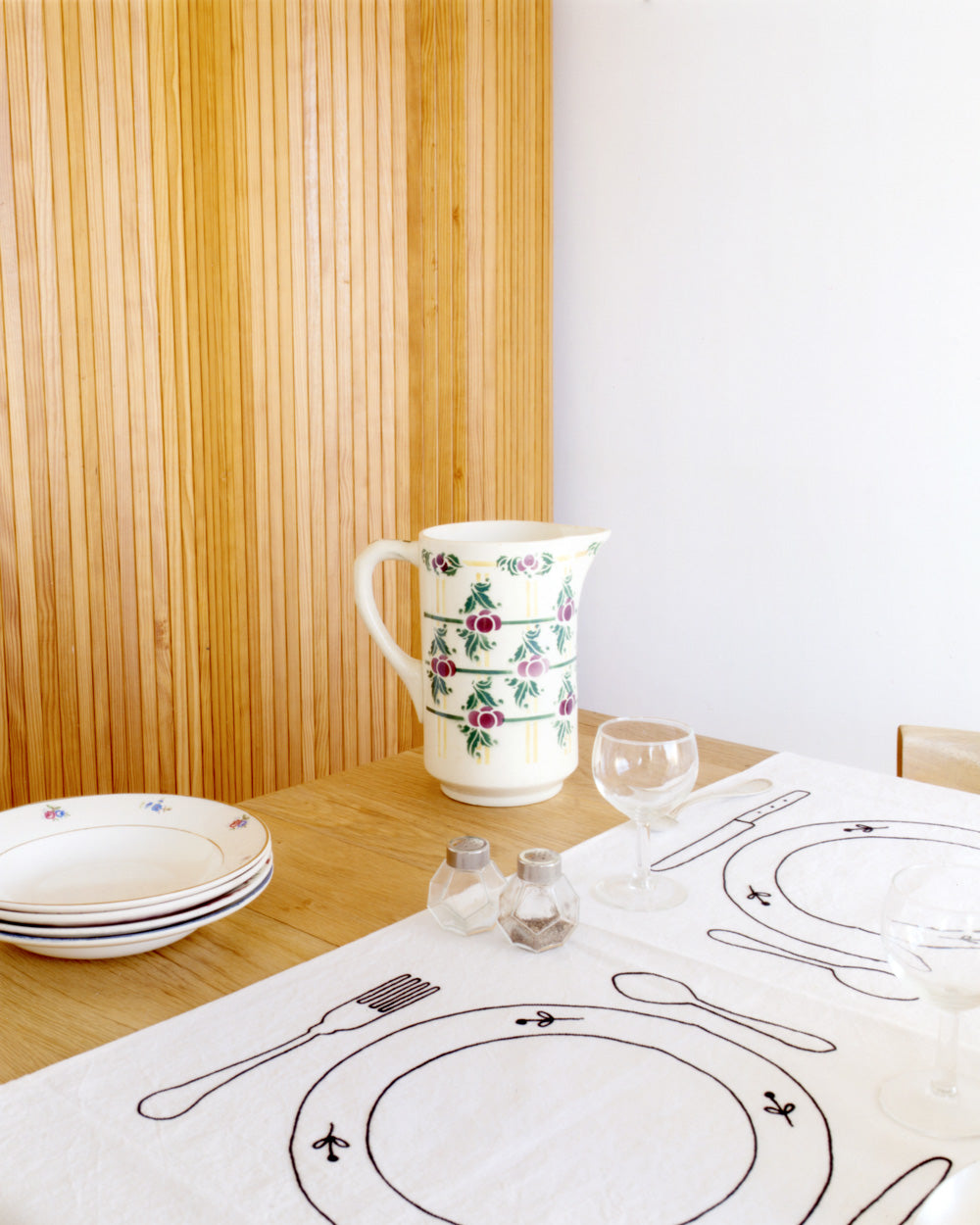 Double Placemats Assiettes Aubagne No. 1 - Black