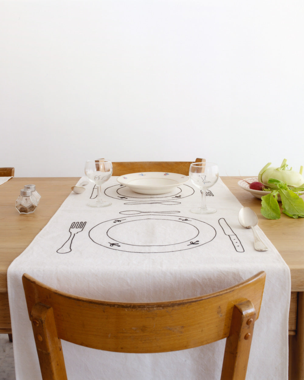 Double Placemats Assiettes Aubagne No. 1 - Black