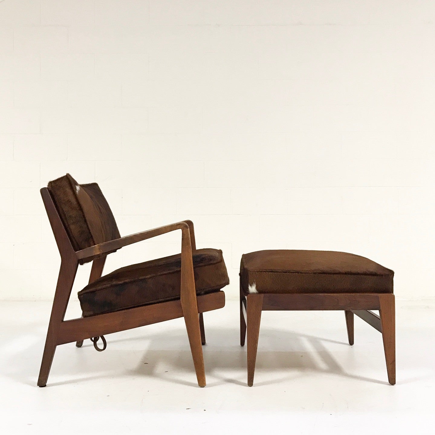 Lounge Chair & Ottoman in Brazilian Cowhide - FORSYTH