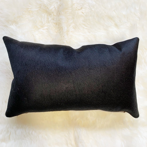 Black Cowhide Pillow, 21x13" - FORSYTH