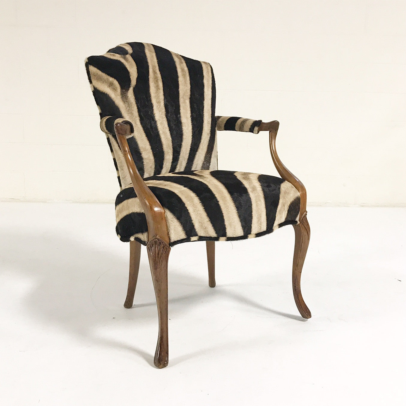Vintage Armchair in Zebra Hide – FORSYTH