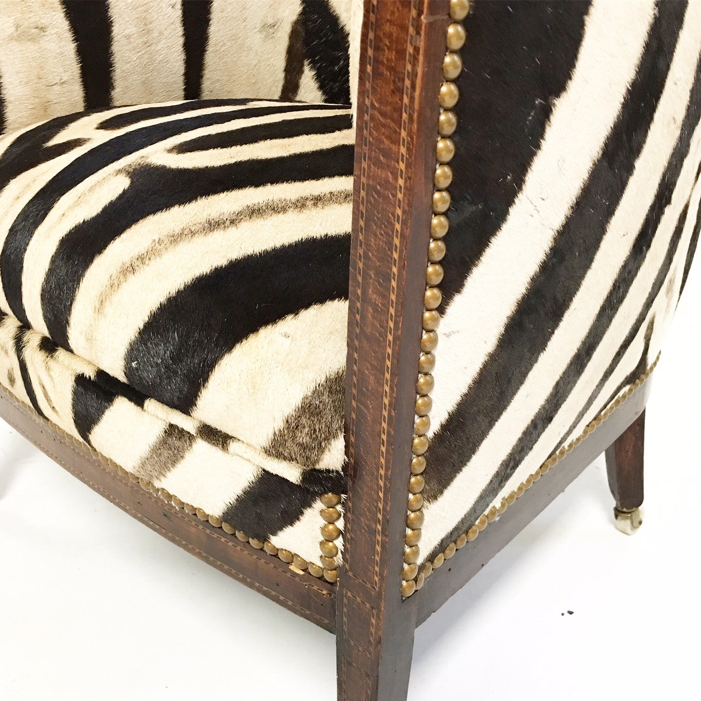 1930s Barrel Chair in Zebra Hide - FORSYTH