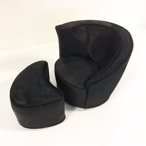 Nautilus Chair and Ottoman in Brazilian Cowhide - FORSYTH