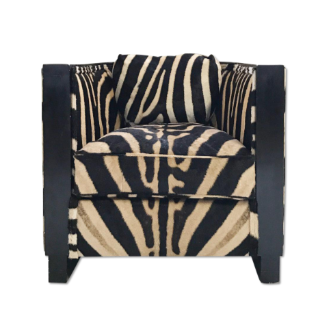 Lounge Chair in Zebra Hide - FORSYTH