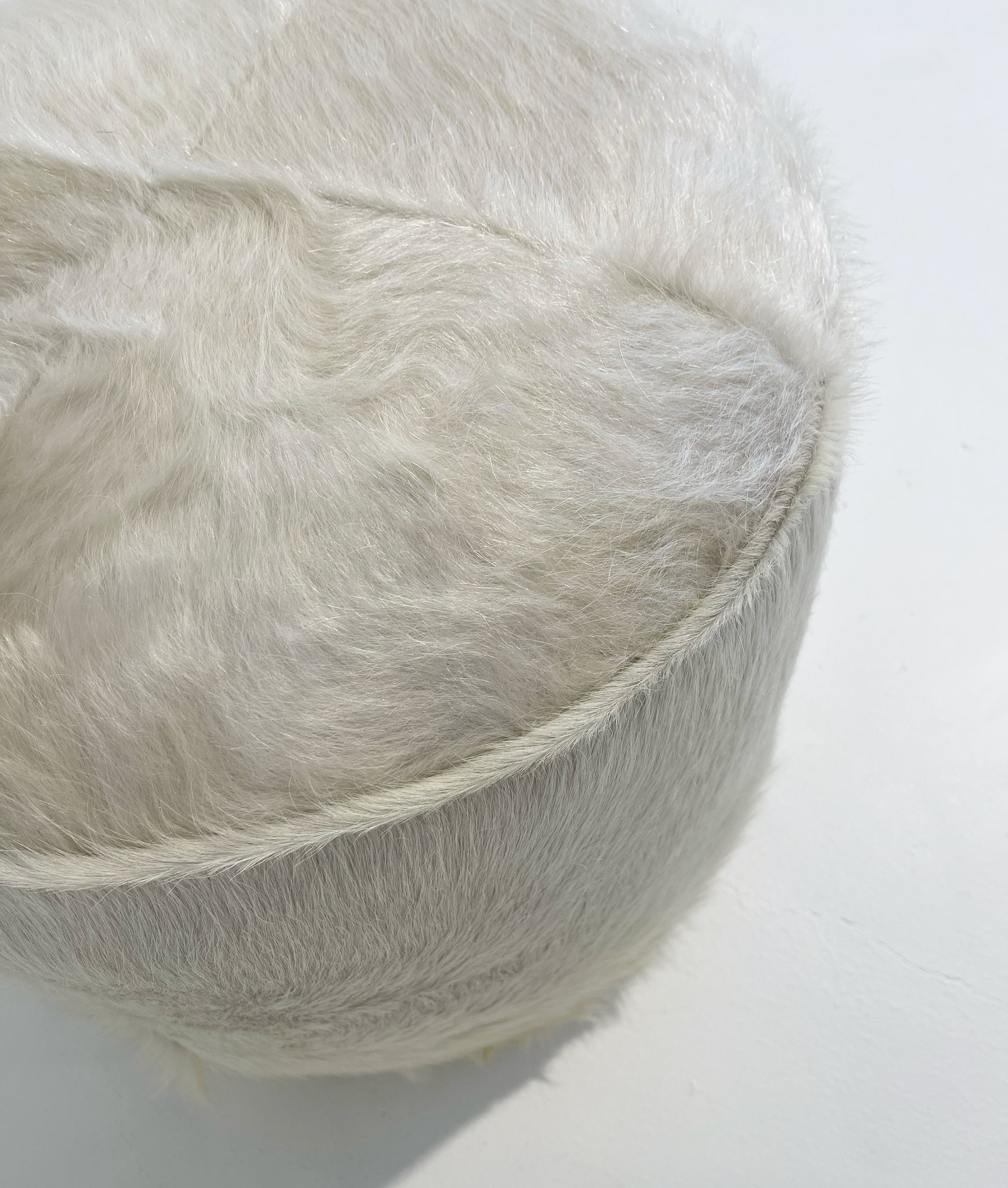 The Forsyth Pouf Ottoman in Ivory Cowhide 03
