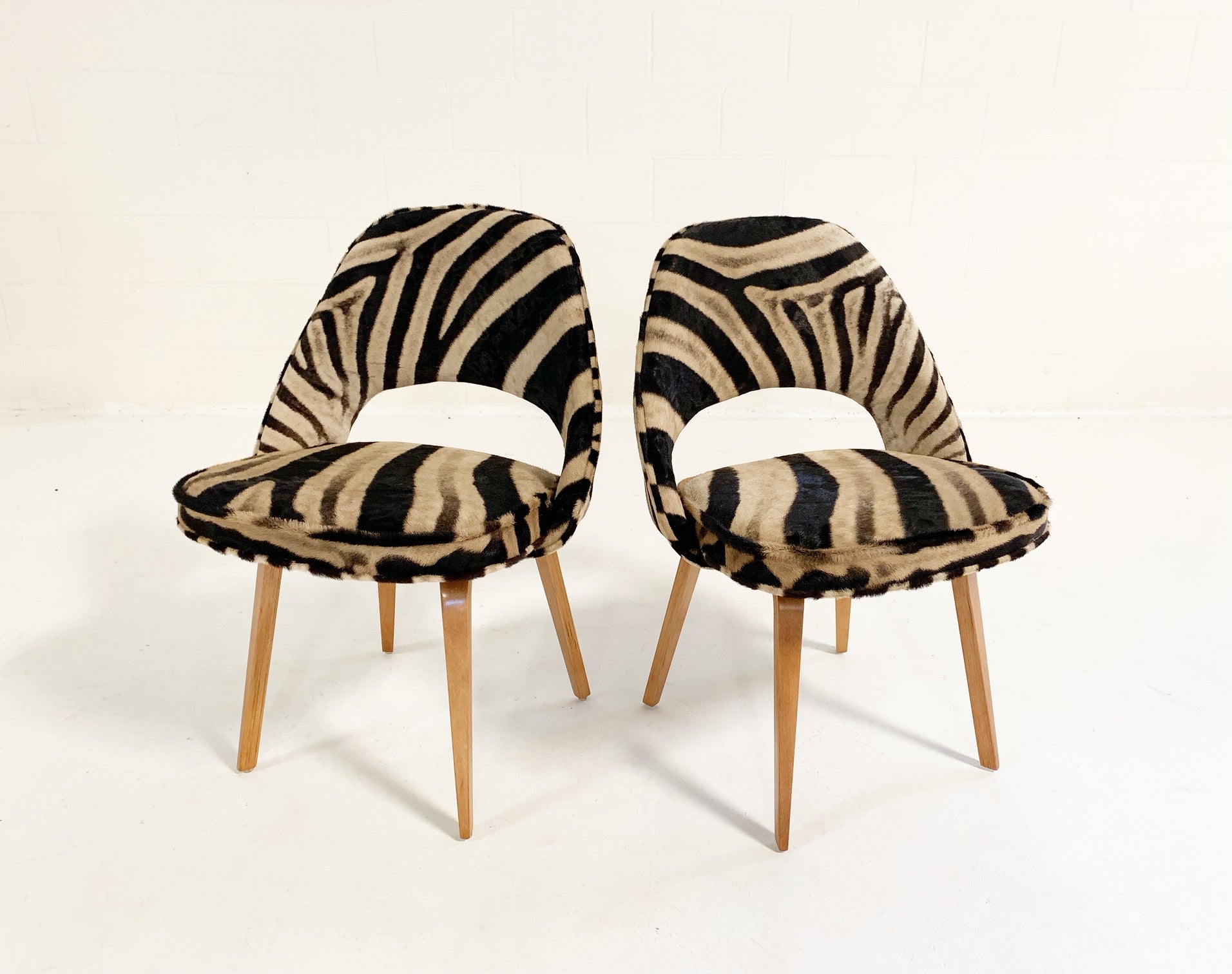 Executive Chairs in Zebra Hide, pair - FORSYTH
