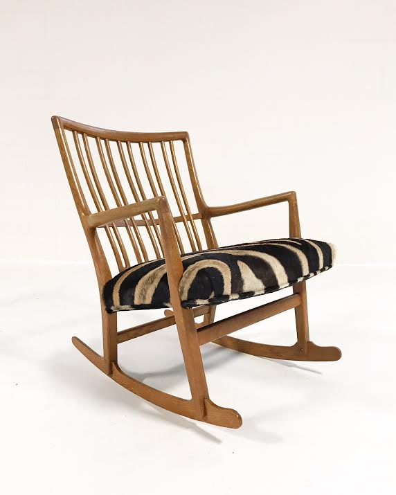 ML-33 Rocking Chair in Zebra Hide - FORSYTH