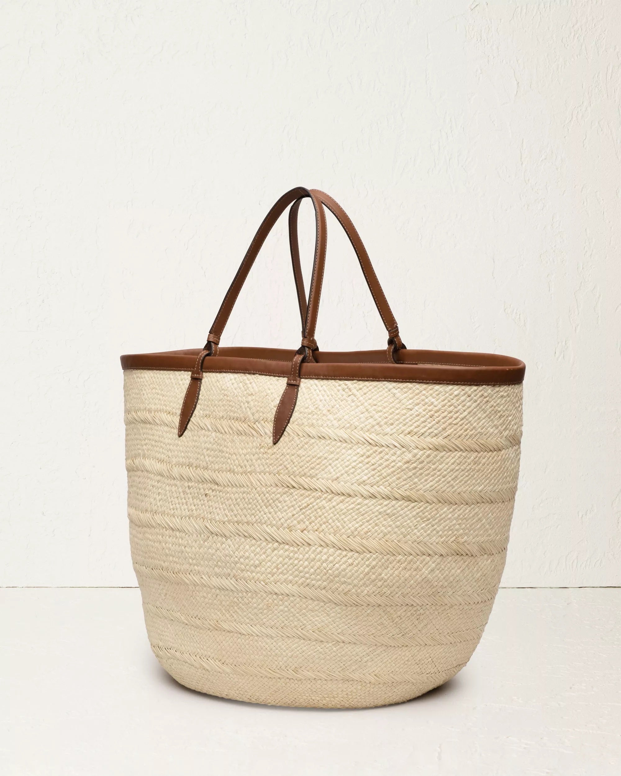 The Large Basket Tote - Cognac