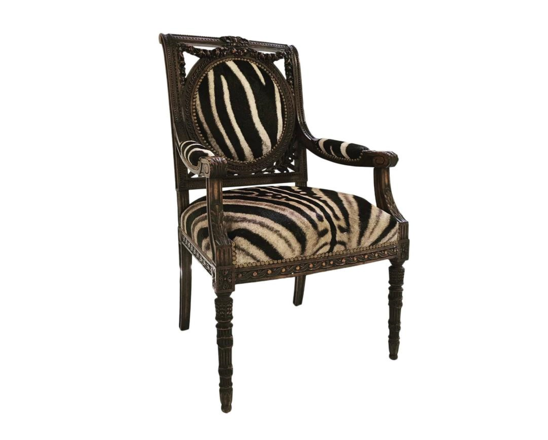 French Chair in Zebra Hide - FORSYTH