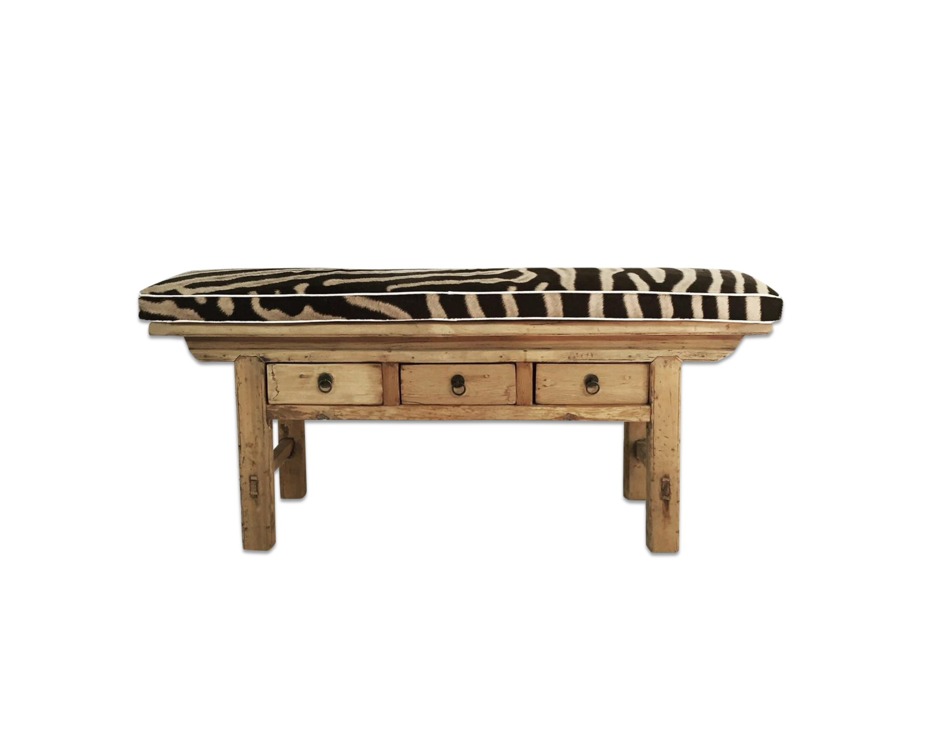 Chinese Bench with Zebra Cushion - FORSYTH
