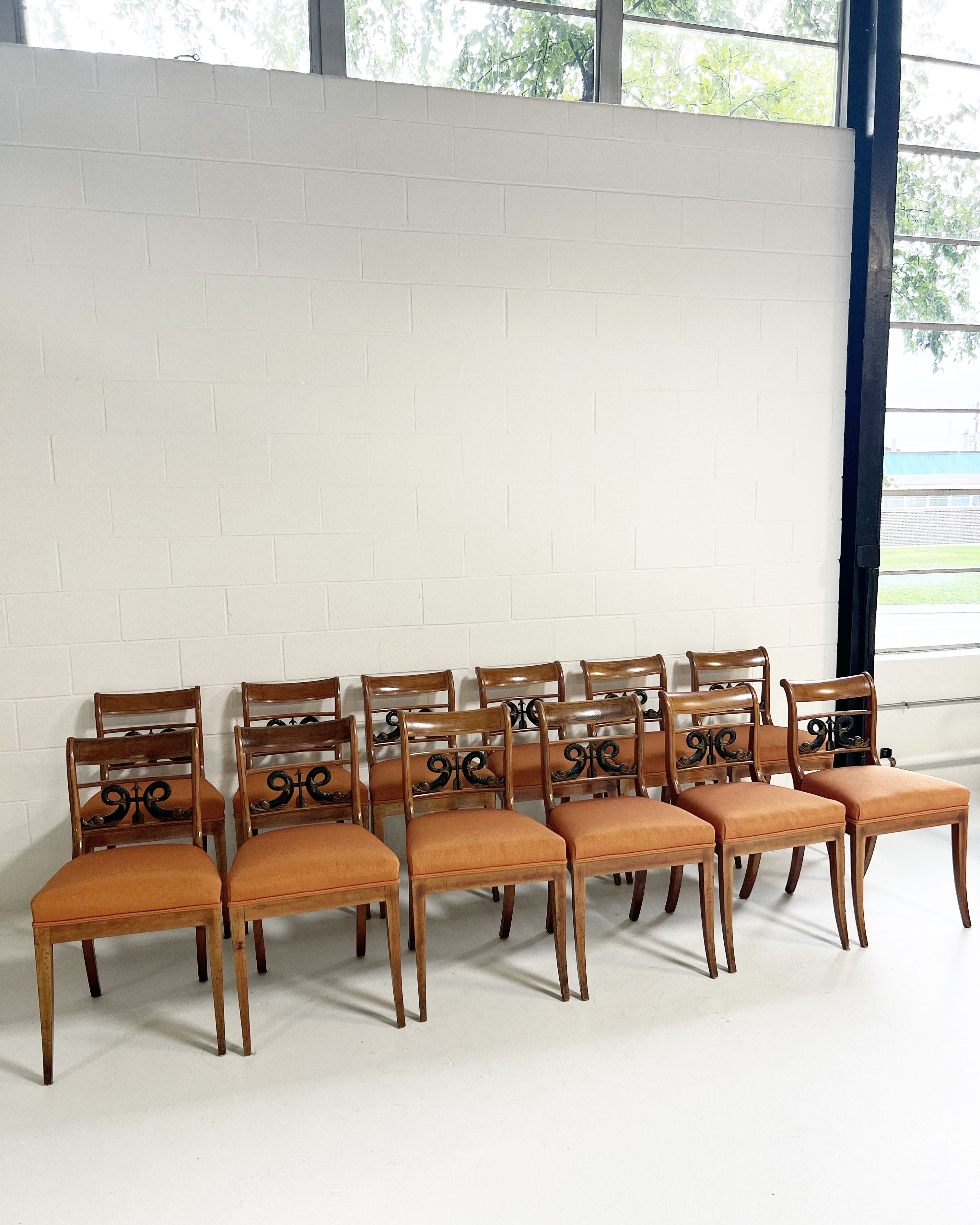 Biedermeier Style Dining Chairs, Set of 4