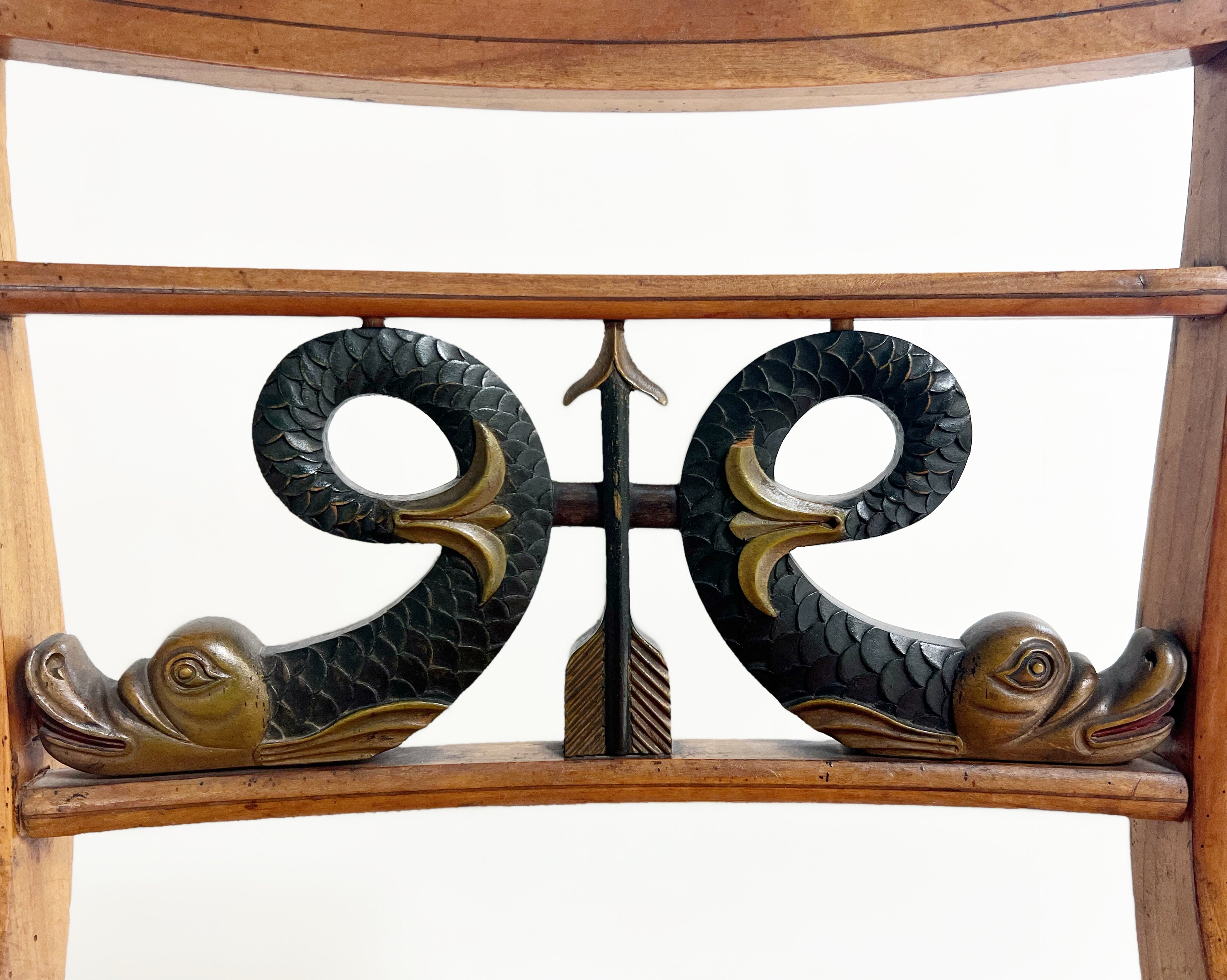 Biedermeier Style Dining Chairs, Set of 4