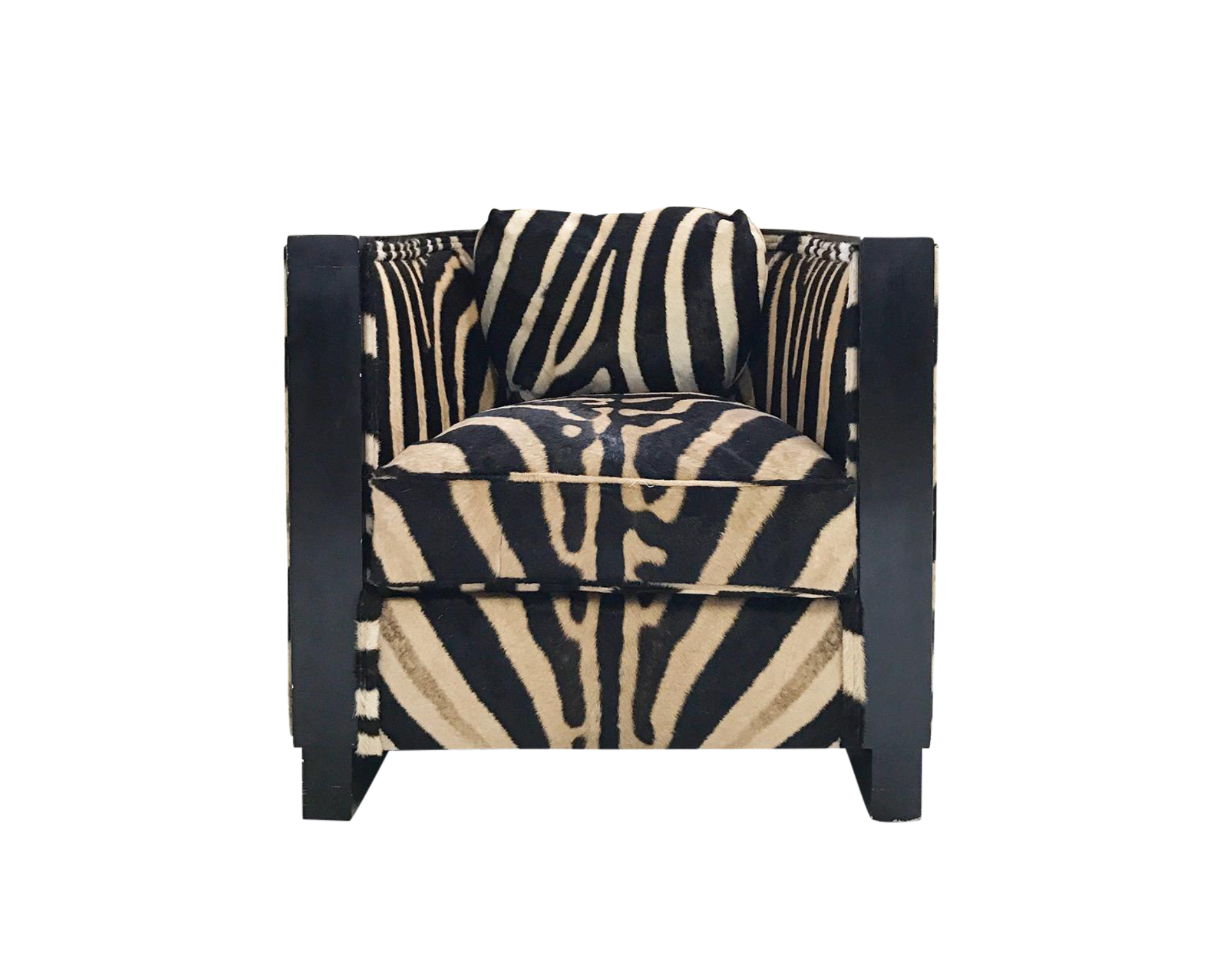 Lounge Chair in Zebra Hide - FORSYTH
