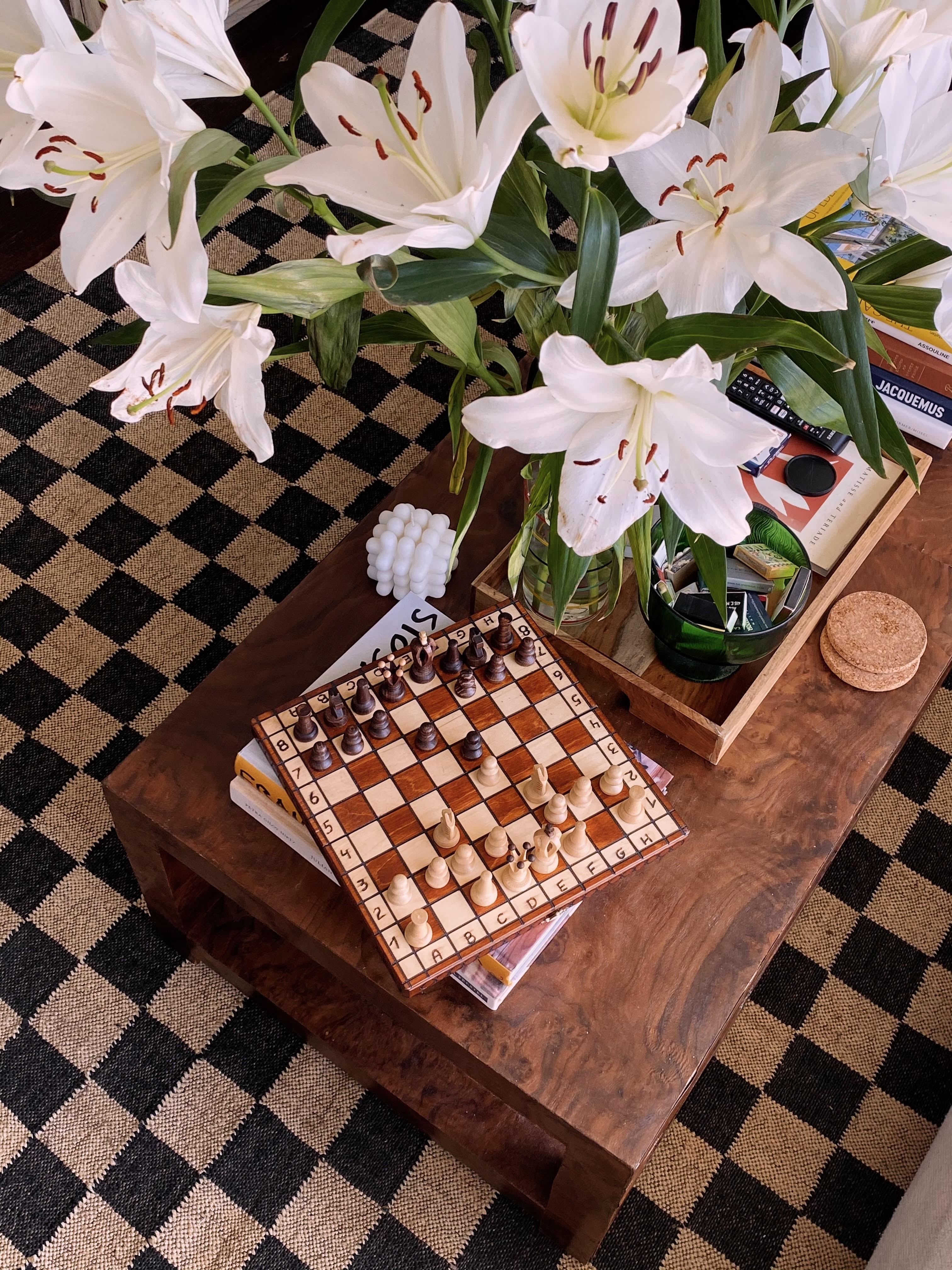 The Checkerboard Rug - Off Black