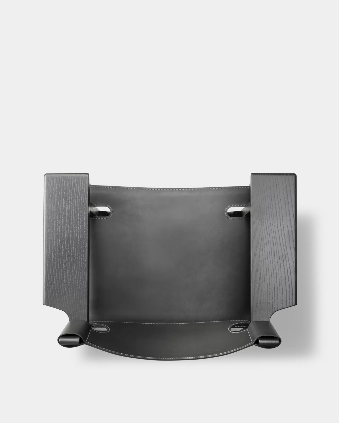 The Spanish Chair | Black Leather and Black Lacquered Oak
