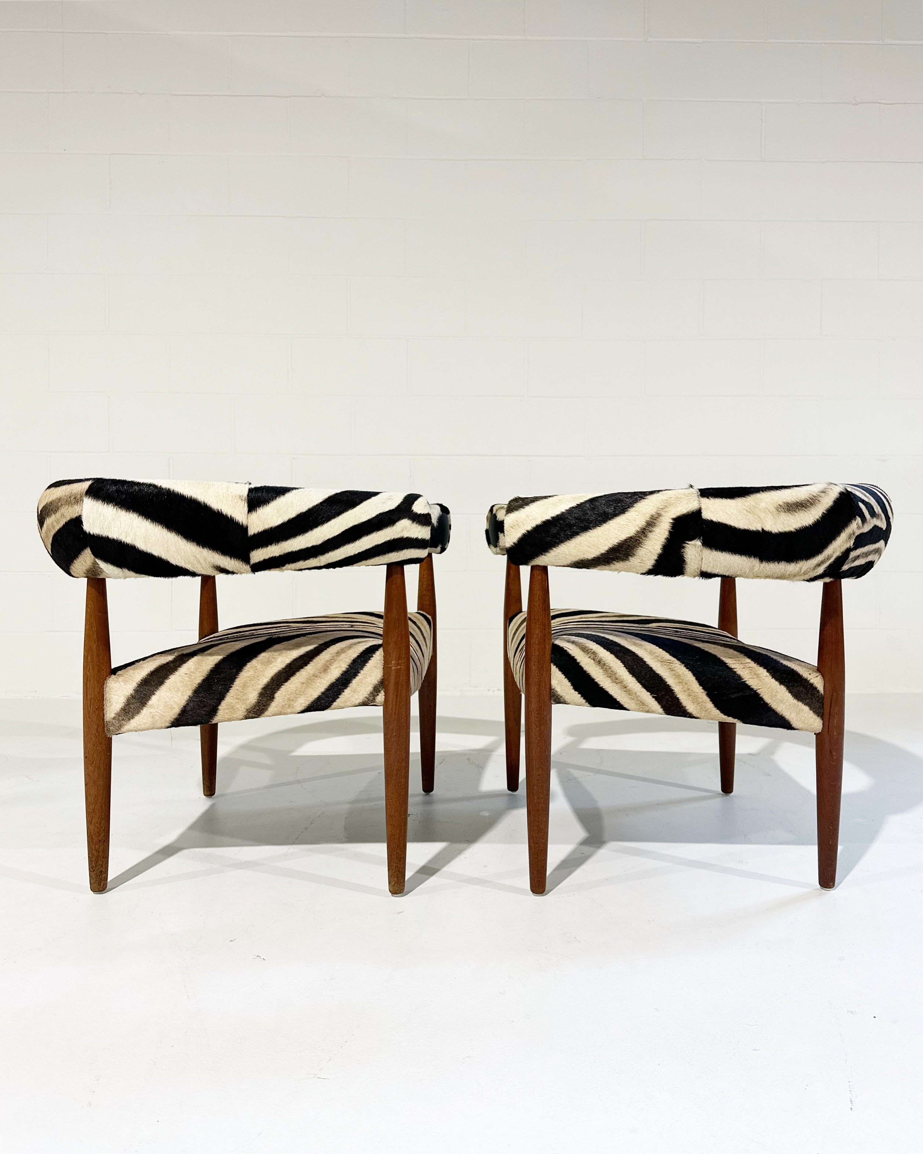 Ring Lounge Chairs in Zebra Hide