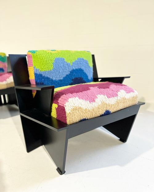 Arighi Lounge Chairs with Gabriela Hearst Cashmere Cushions