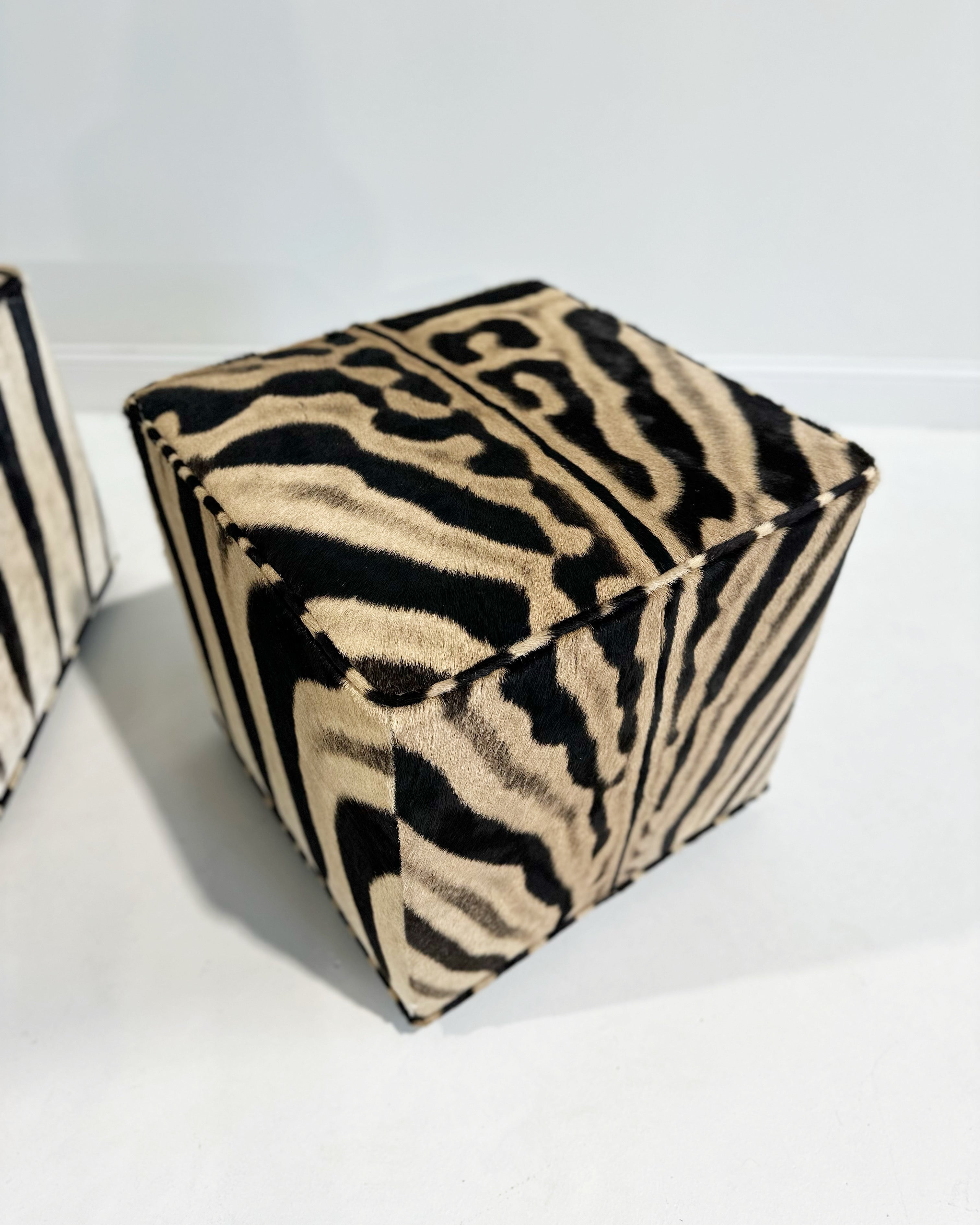 The Forsyth Cube Ottoman in Zebra