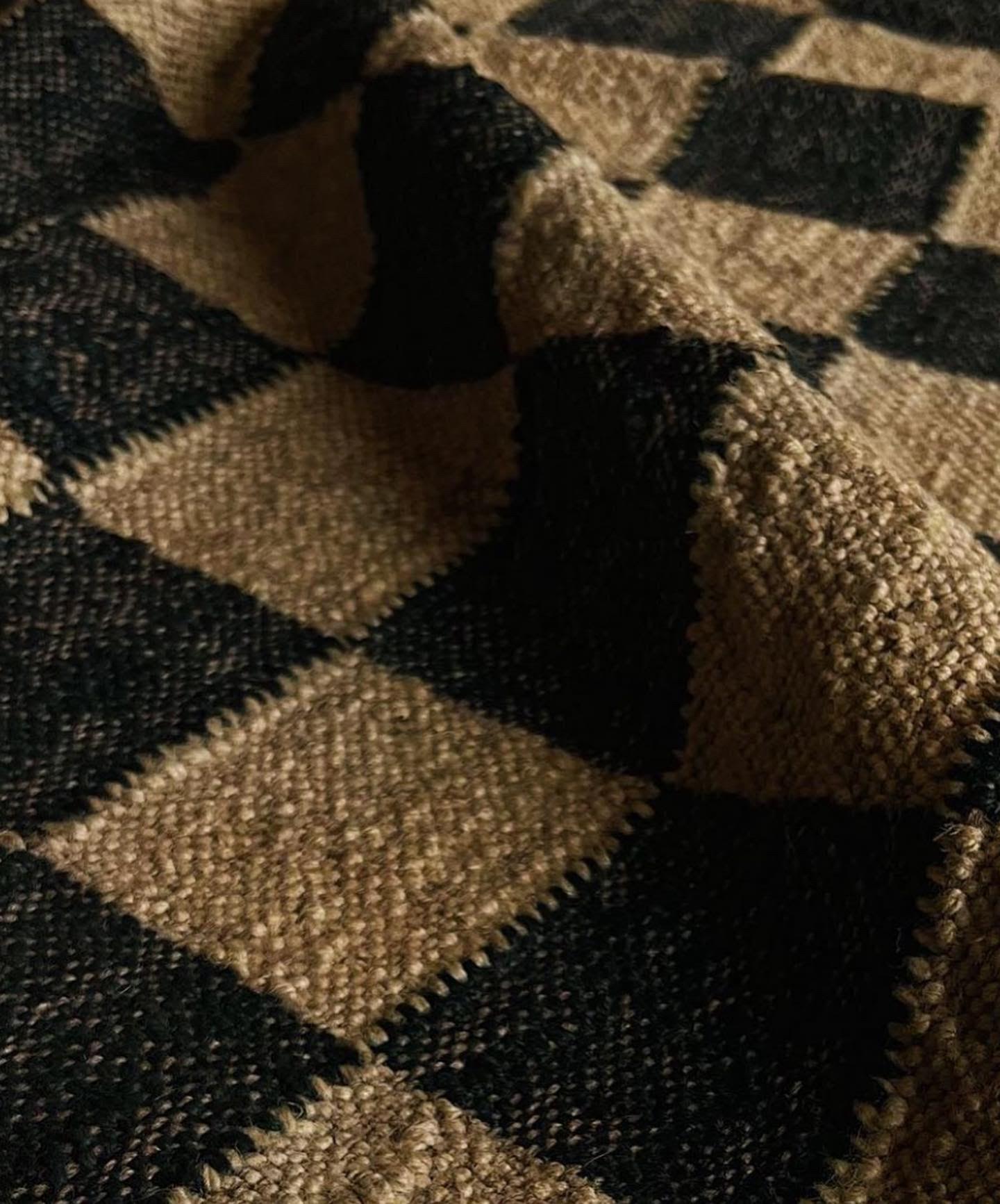 The Checkerboard Rug - Off Black