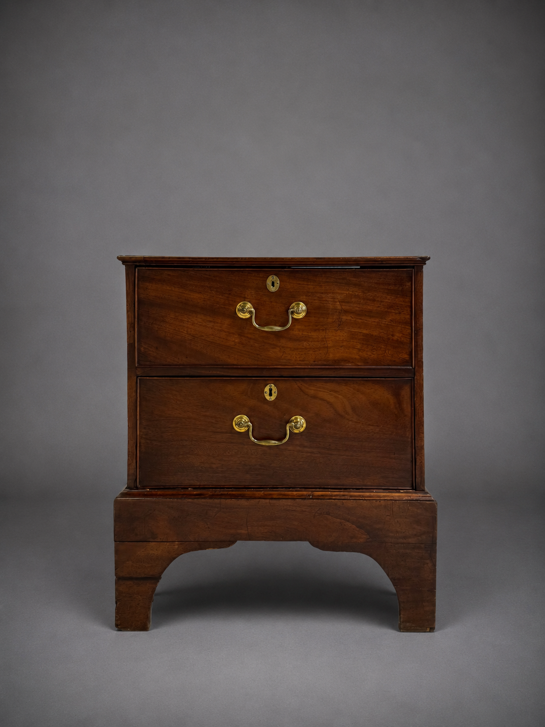 Early 1800s English Mahogany Two-Drawer Chest