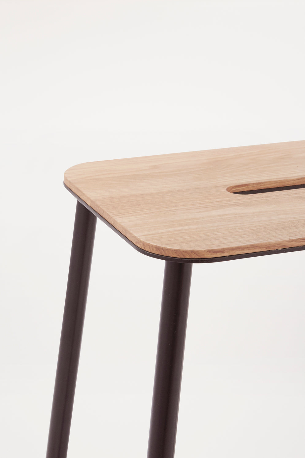Adam Stool | Black and Oak