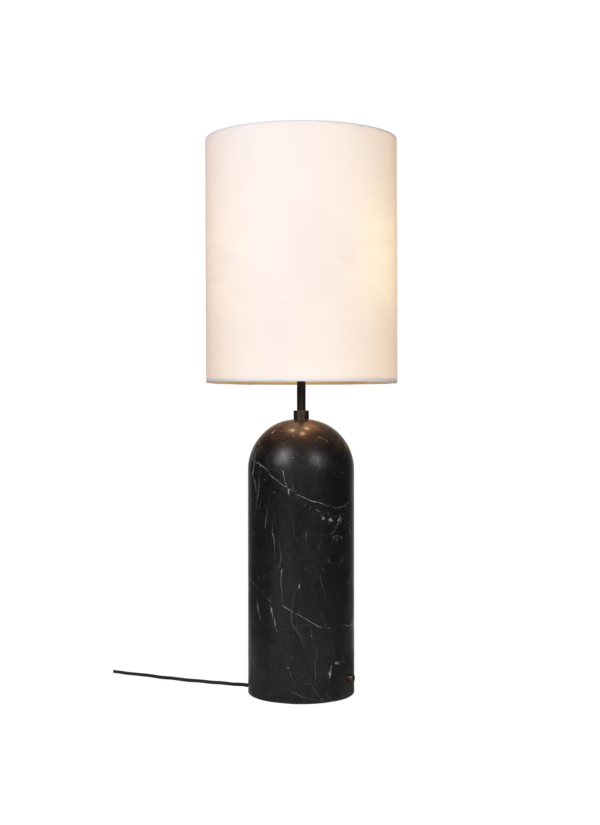 Gravity Floor Lamp - XL - White Shade and Black Marble