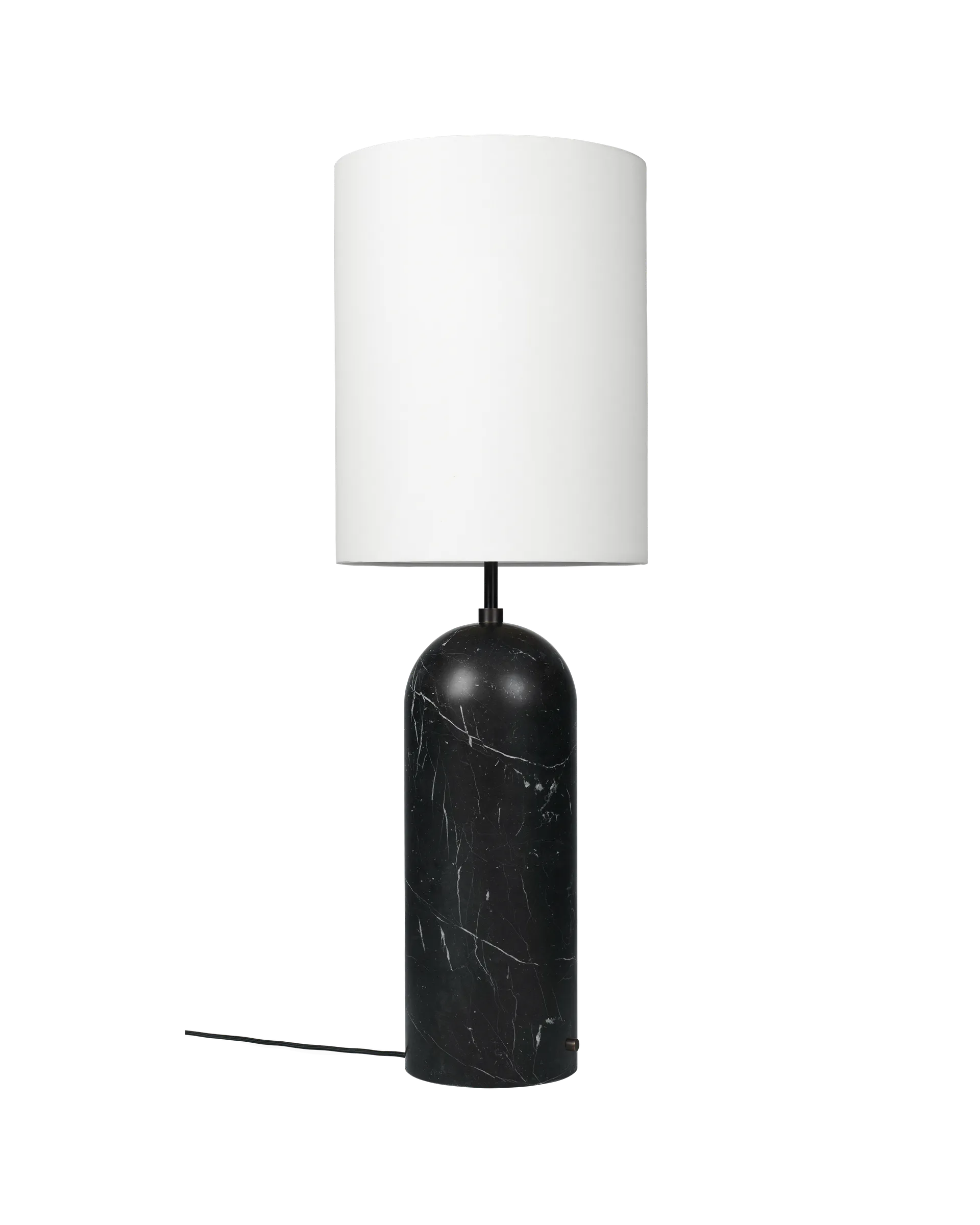Gravity Floor Lamp - XL - White Shade and Black Marble