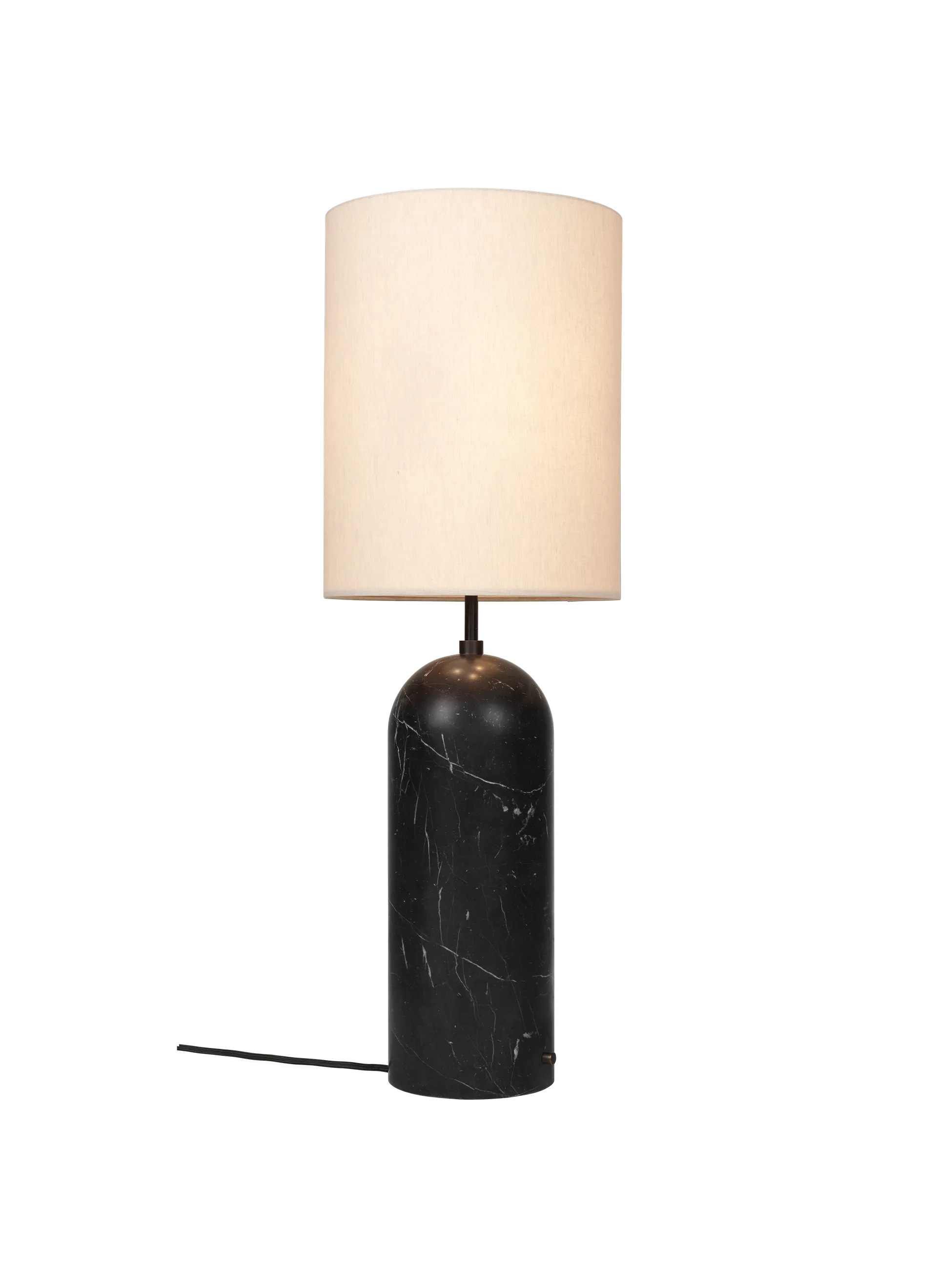 Gravity Floor Lamp - XL - Canvas Shade and Black Marble