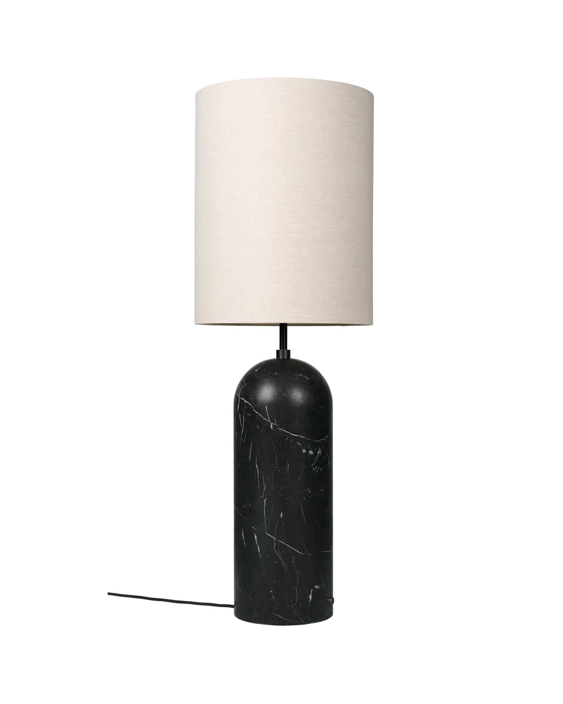 Gravity Floor Lamp - XL - Canvas Shade and Black Marble