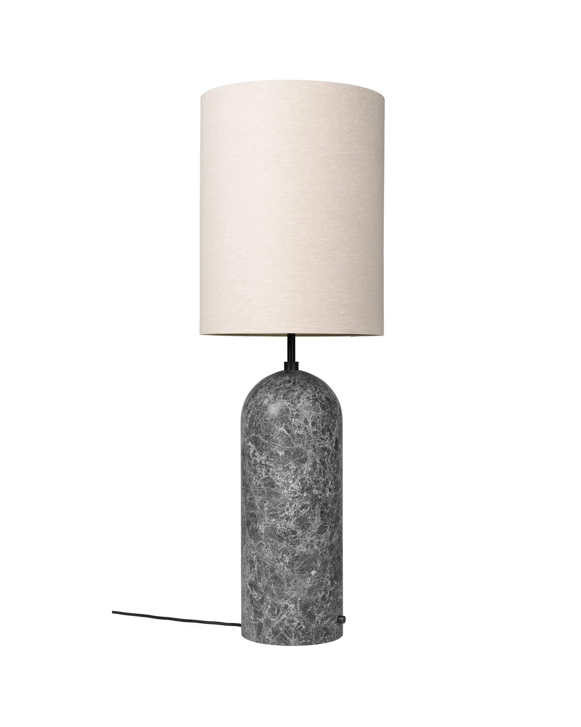 Gravity Floor Lamp - XL - White Shade and Grey Marble