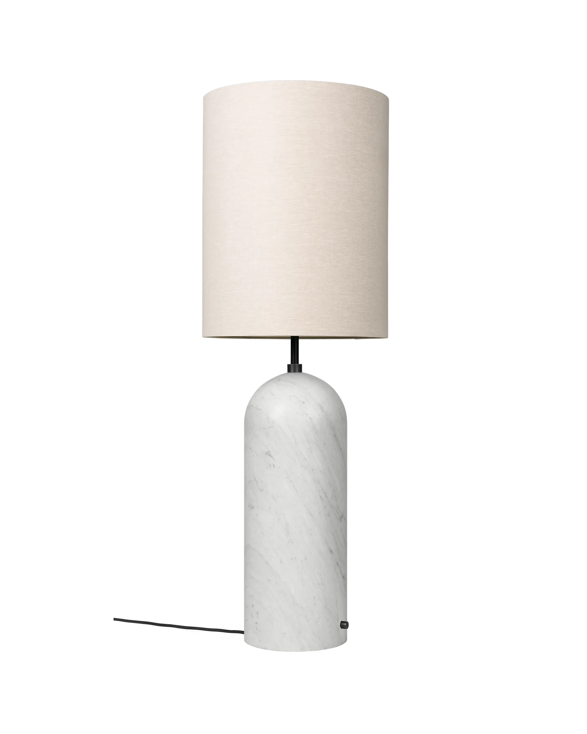 Gravity Floor Lamp - XL - Canvas Shade and White Marble