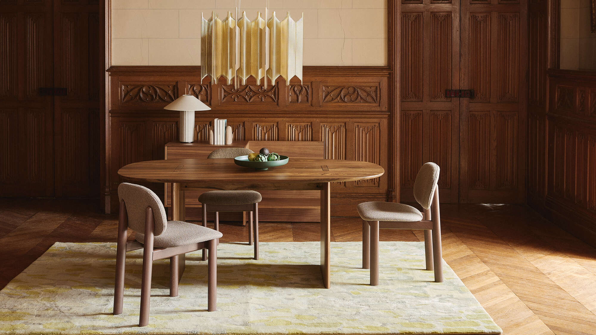 Sillage Dining Table - Solid Bleached Oak
