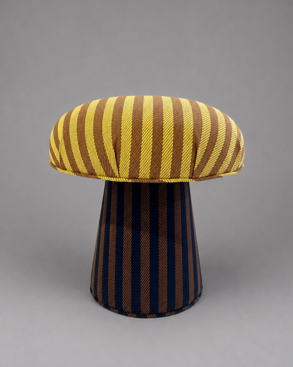 The Forsyth Mushroom Pouf in Dedar 'Voulez-Vous'