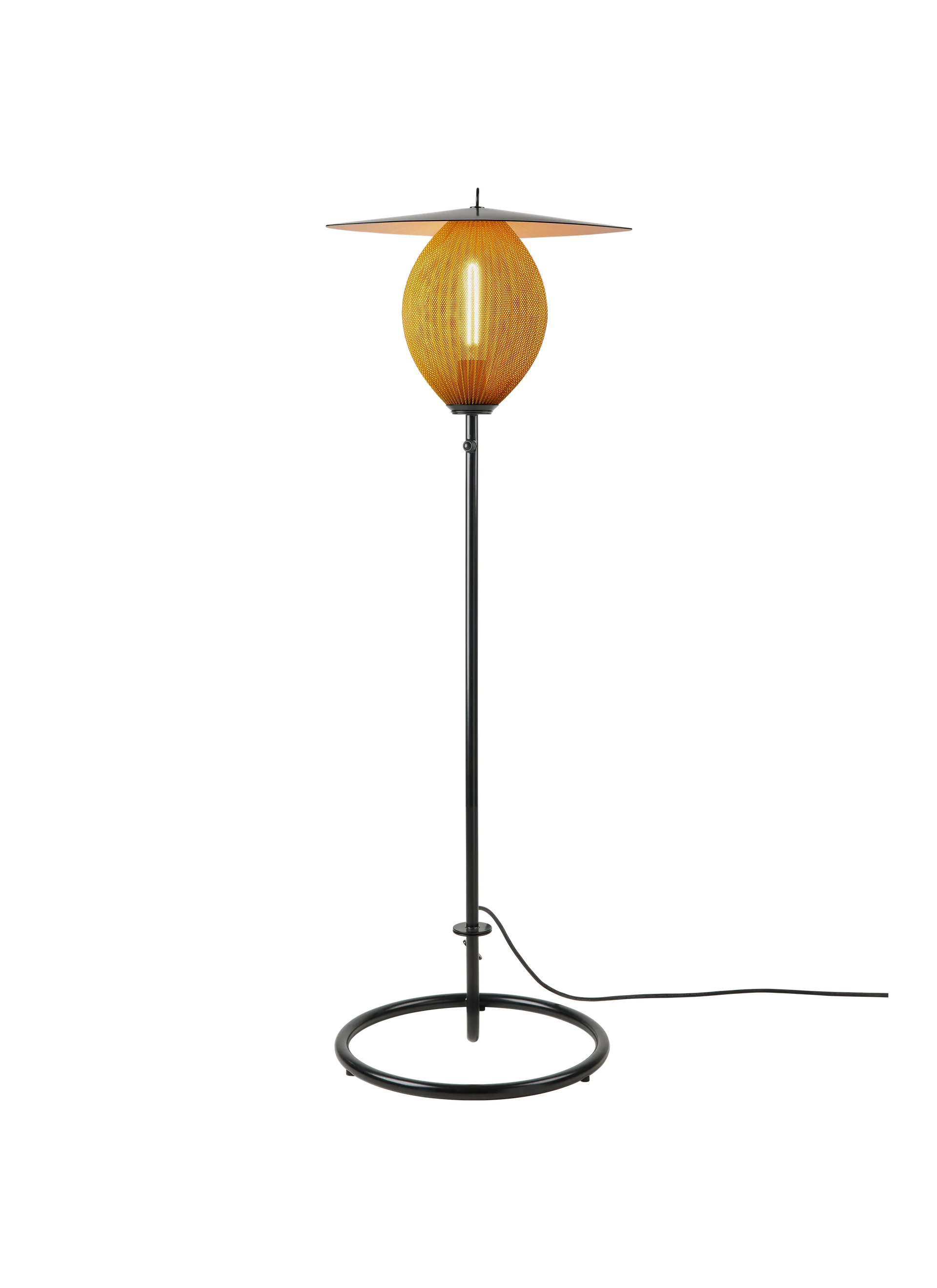 Satellite Outdoor Floor Lamp - Mustard Gold Semi Matte