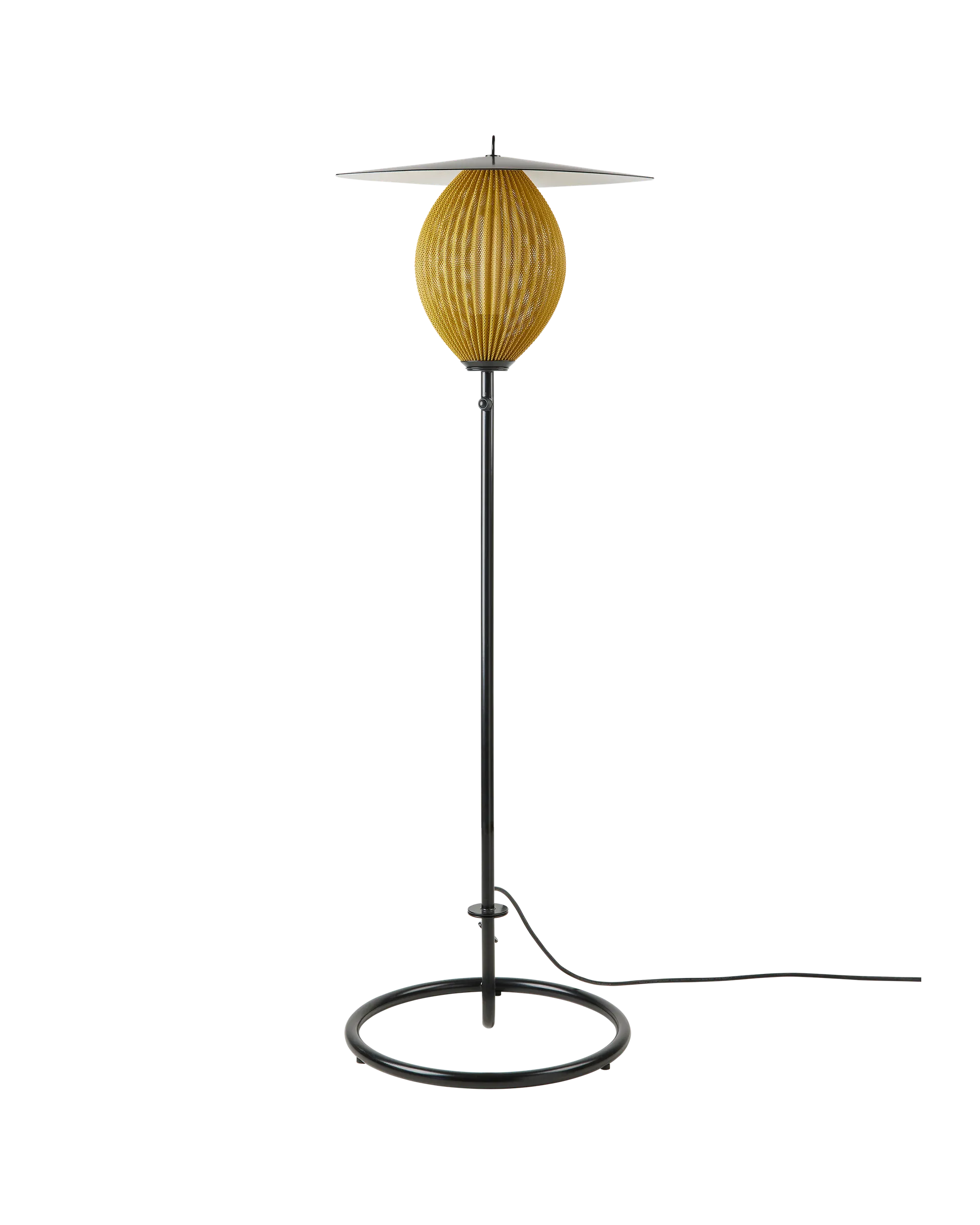 Satellite Outdoor Floor Lamp - Mustard Gold Semi Matte