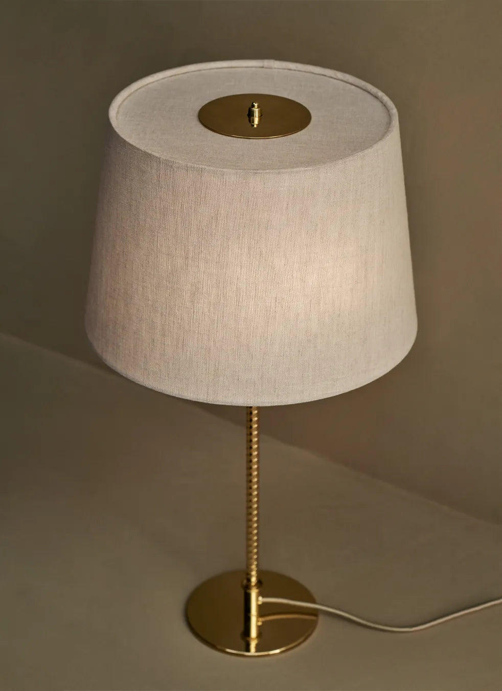 9205 Table Lamp - Canvas and Brass