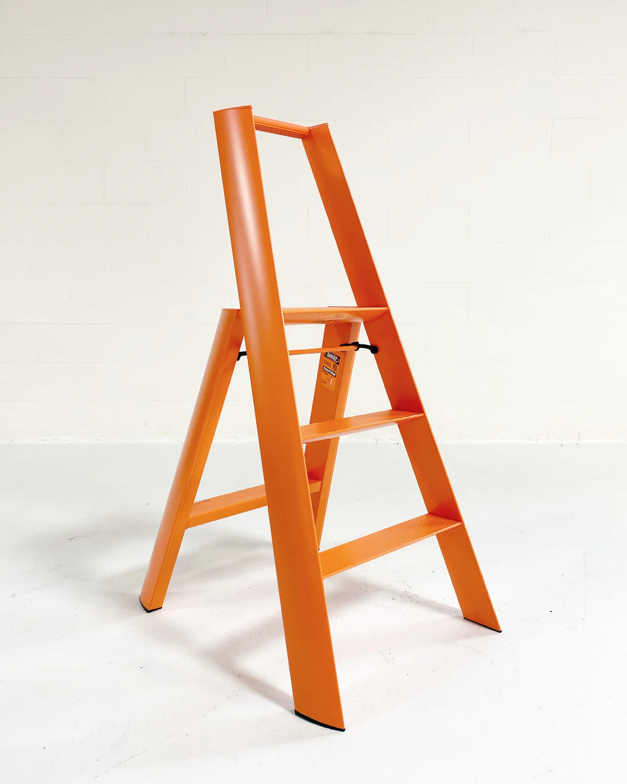 Lucano Wide 3-Step Ladder, Orange