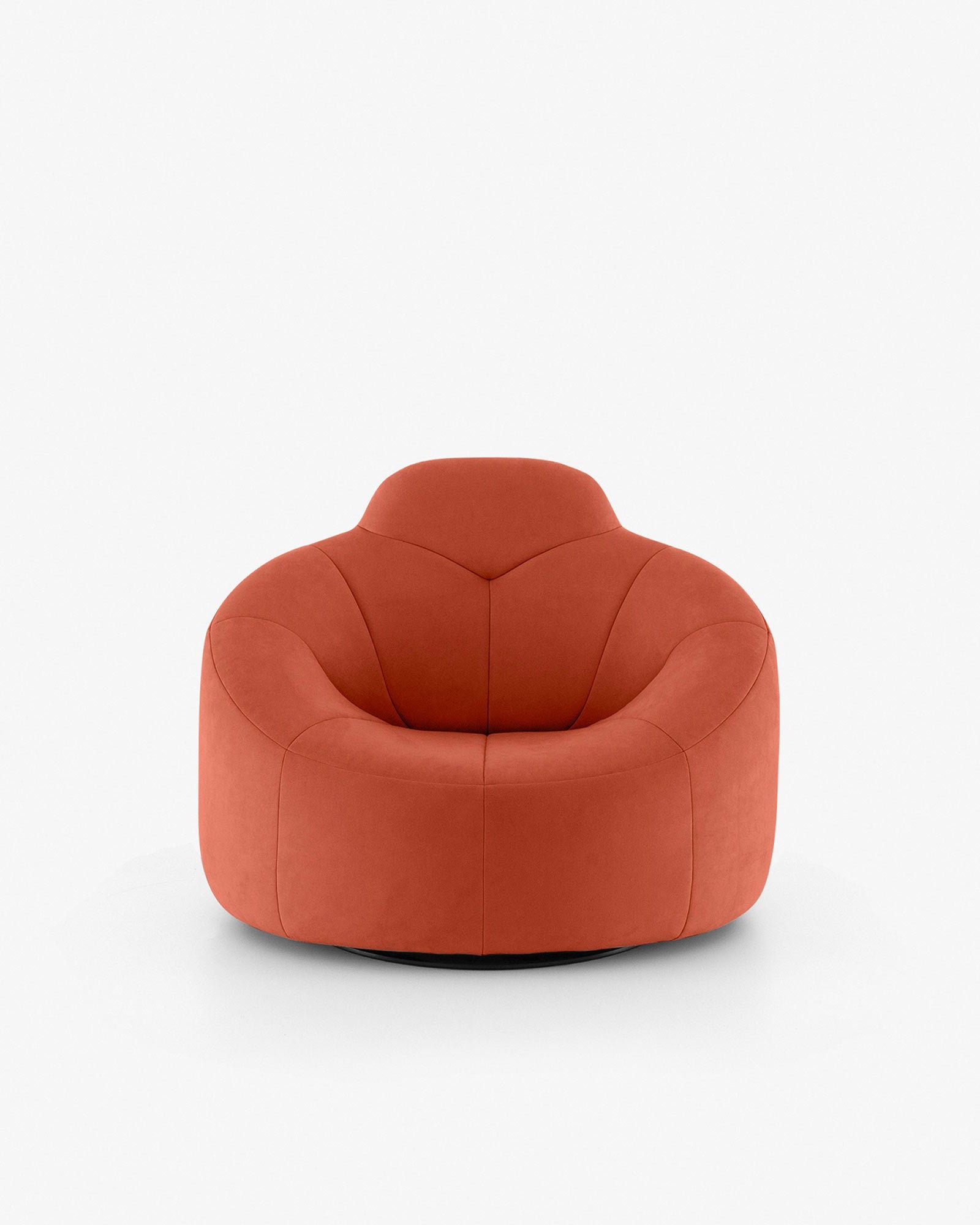 Pumpkin Swivelling Armchair High Back