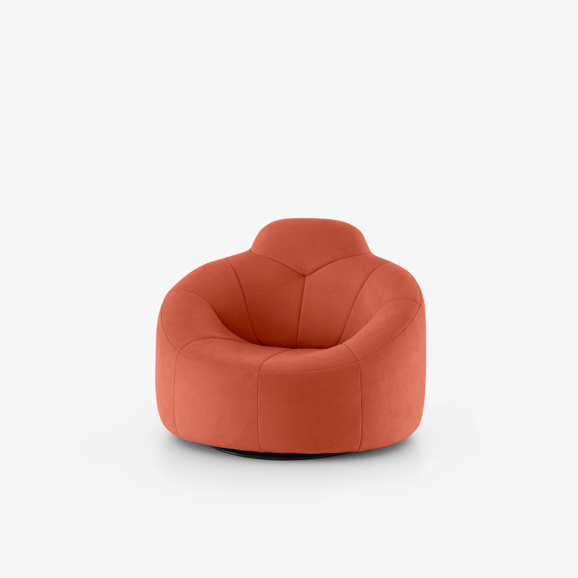 Pumpkin Swivelling Armchair High Back