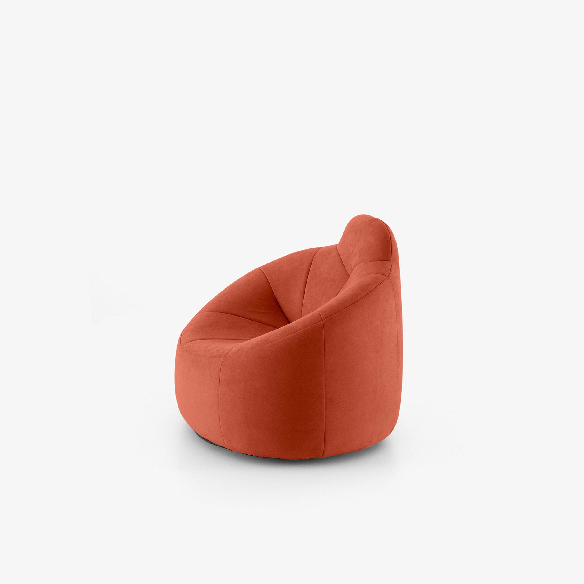 Pumpkin Swivelling Armchair High Back