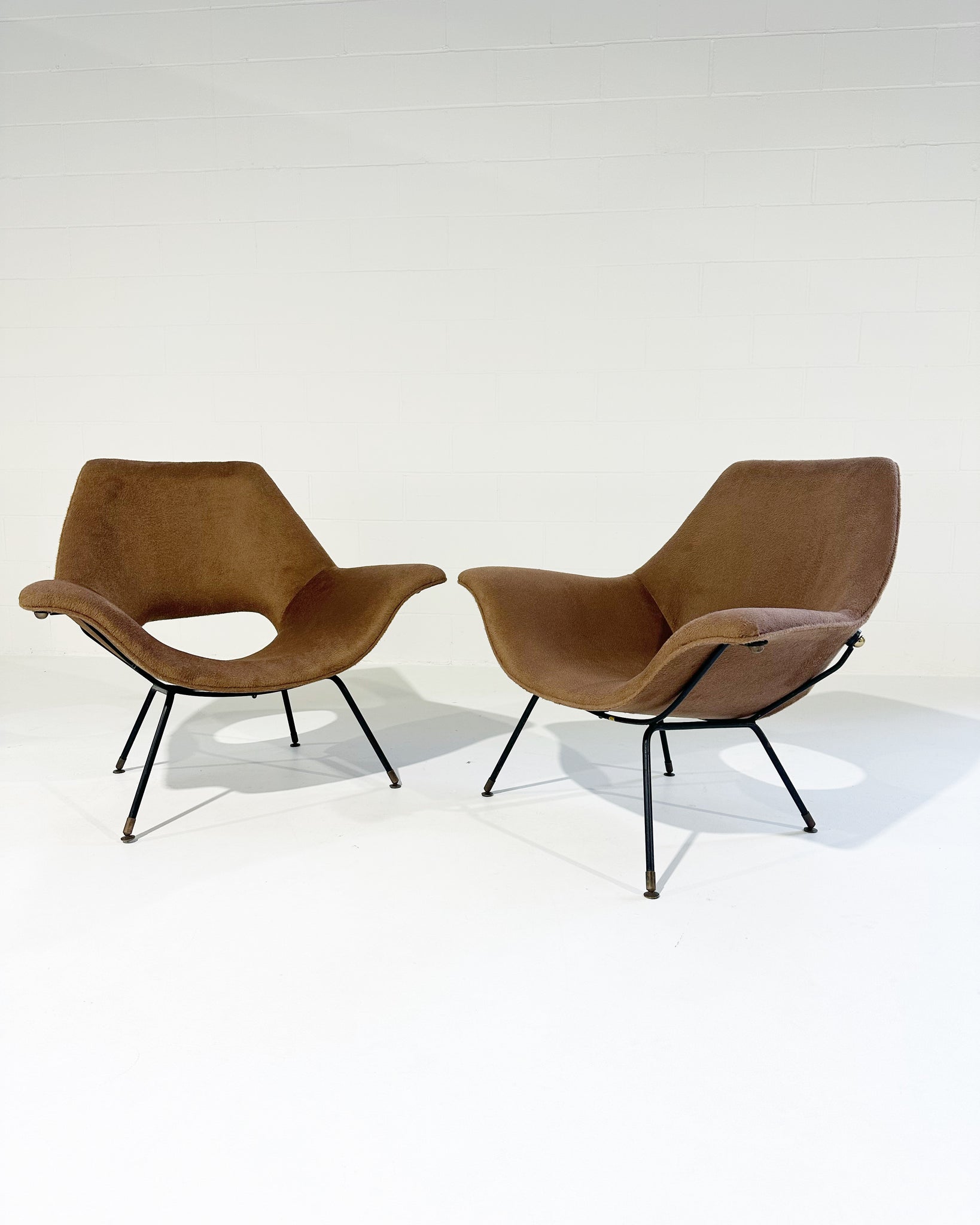 Lounge Chairs in Inata Alpaca Fabric, pair