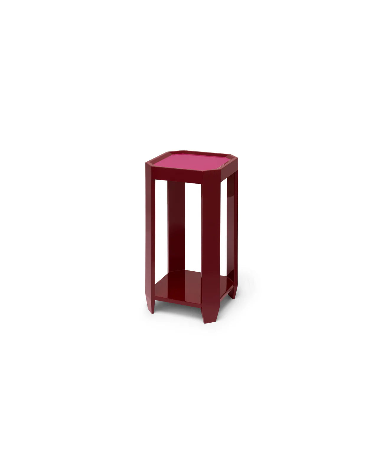 Felix Drink Table | Bordeaux Red/ Fuchsia Pink