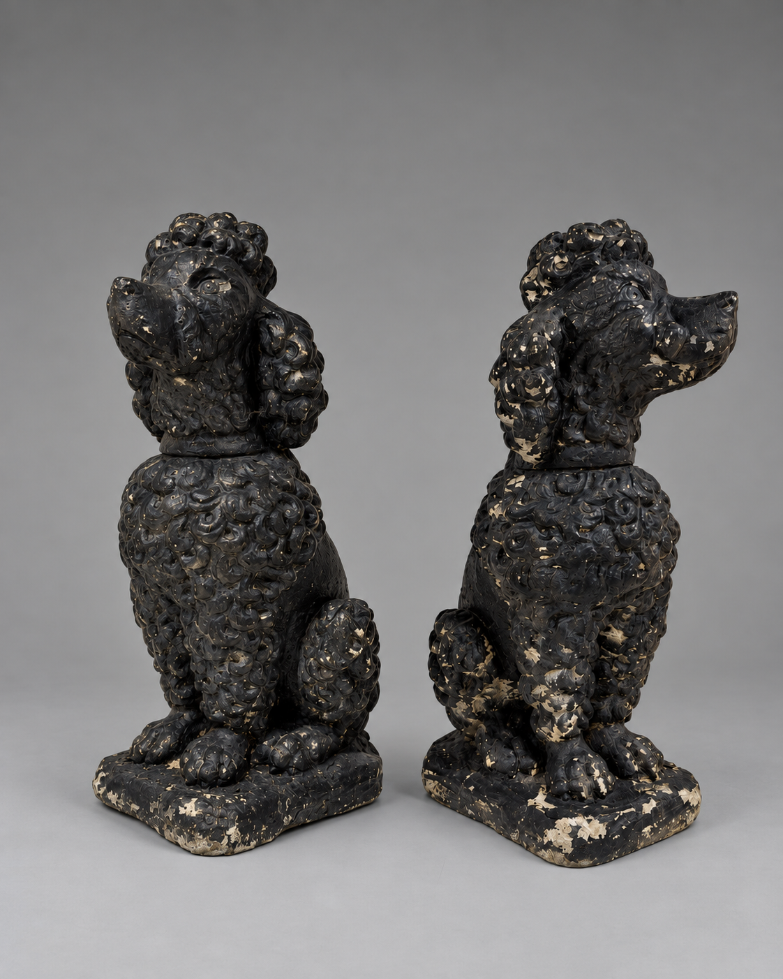 Cast Iron Poodles, Pair