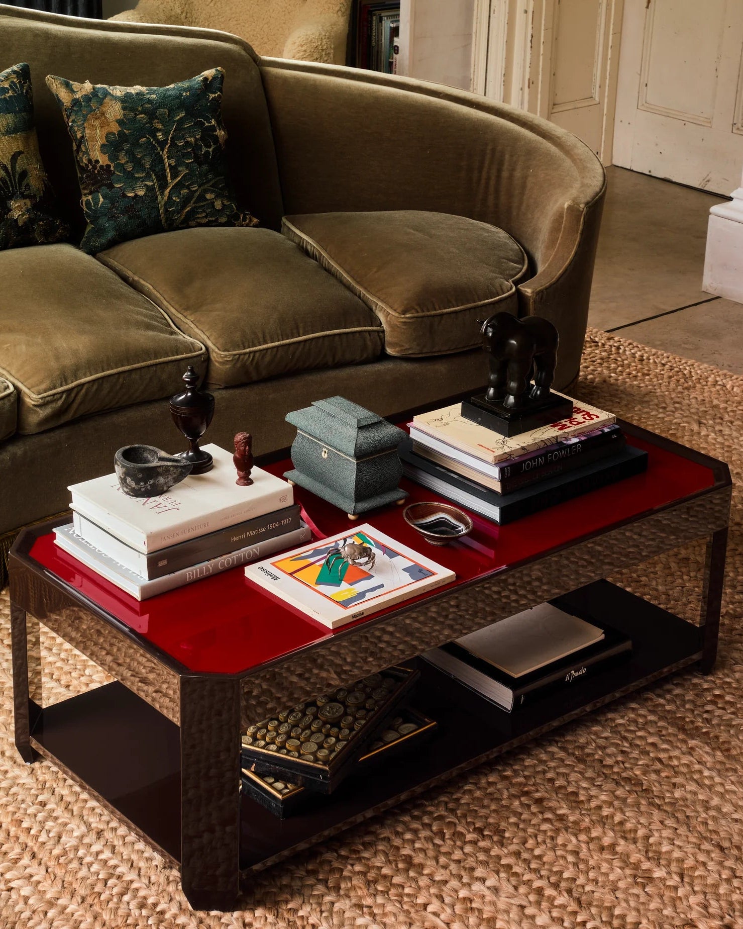Felix Coffee Table | Bordeaux Red/Chocolate