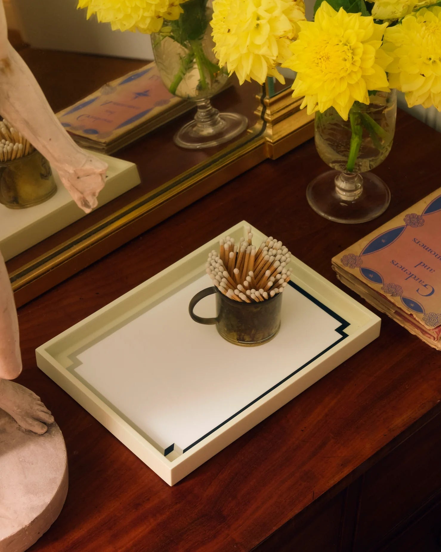 Small Benedict Tray, Ivory/Off White