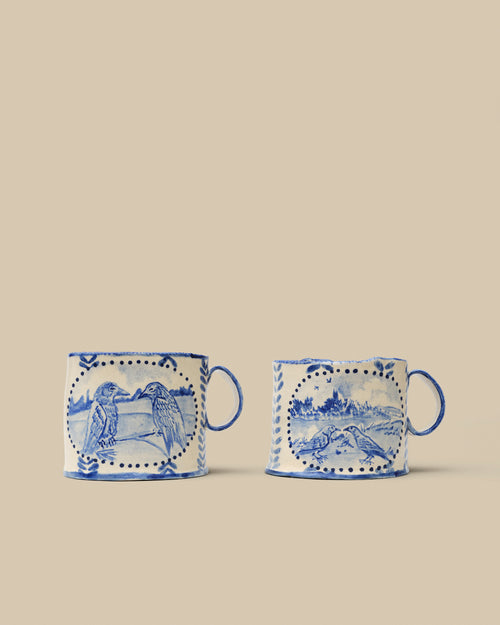 The Lovebirds Mugs, Wedding Gift Commission