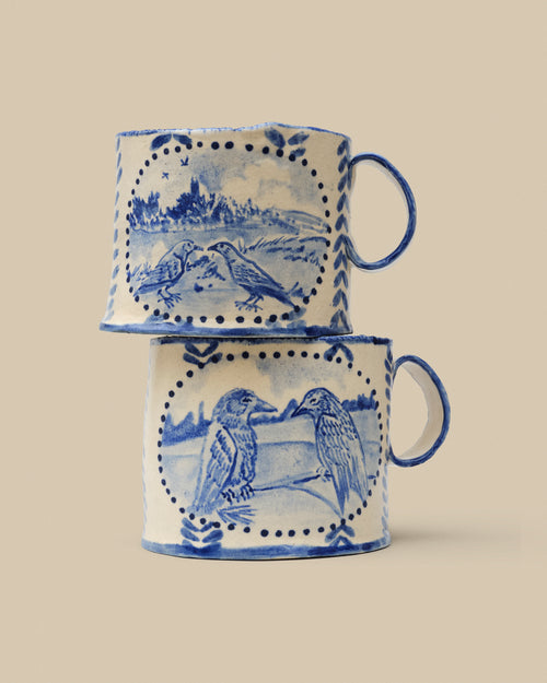 The Lovebirds Mugs, Wedding Gift Commission